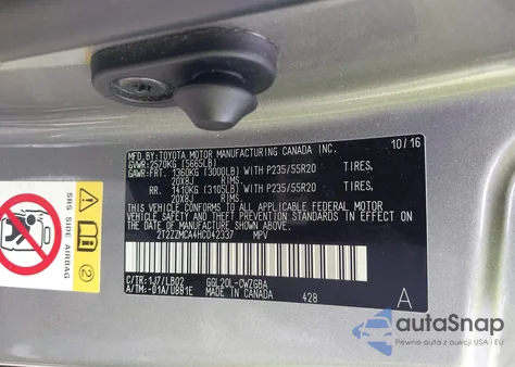 2017 Lexus Rx 350 из США, поврежденный, VIN 2T2ZZMCA4HC042337